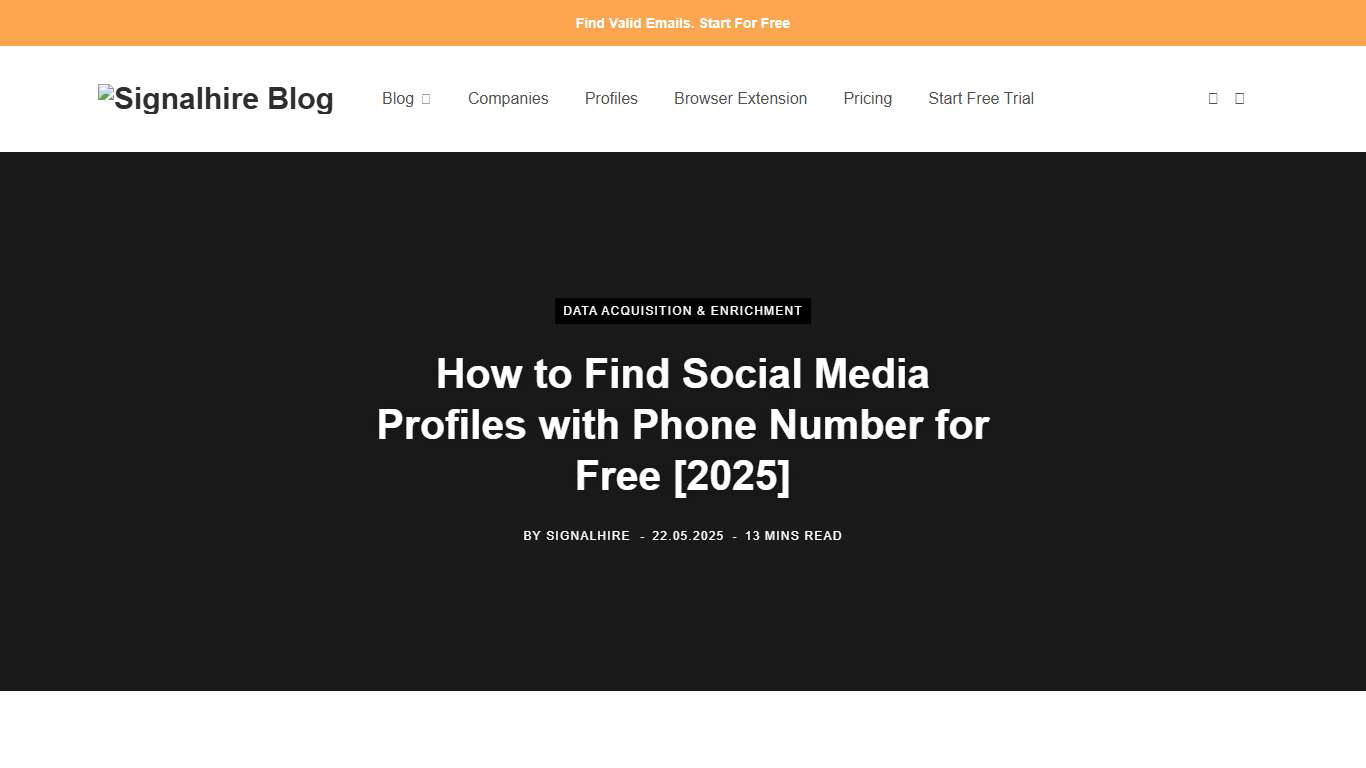 Social Media Lookup: Ways of Finding Social Media by Phone Number SignalHire Blog